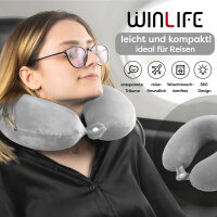 WINLIFE Memory Foam Nackenkissen Stützkissen luxuriöses kompaktes Schlafrestkissen (Grau)