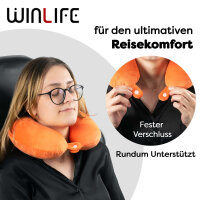 WINLIFE Memory Foam Nackenkissen Stützkissen luxuriöses kompaktes Schlafrestkissen (Orange)