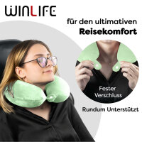 WINLIFE Memory Foam Nackenkissen Stützkissen luxuriöses kompaktes Schlafrestkissen (Grün)