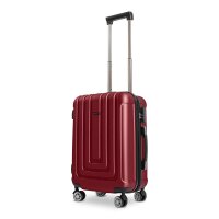 Reisekoffer M Bordeaux, Koffer mit 4 laufruhigen Rollen (360° Doppelspinnerräder) , ABS Trolley, TSA Zahlenschloss, Teleskopgriff