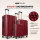 Reisekoffer L Bordeaux, Koffer mit 4 laufruhigen Rollen (360° Doppelspinnerräder) , ABS Trolley, TSA Zahlenschloss, Teleskopgriff