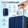 Reisekoffer L Dunkelblau, Koffer mit 4 laufruhigen Rollen (360° Doppelspinnerräder) , ABS Trolley, TSA Zahlenschloss, Teleskopgriff