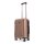 Reisekoffer M RoseGold, Koffer mit 4 laufruhigen Rollen (360° Doppelspinnerräder) , ABS Trolley, TSA Zahlenschloss, Teleskopgriff