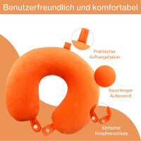WINLIFE® 3in1 M+L+XL Handgepäck(53cm) + Checkin-Trolley(65cm) + XL Koffer(75cm) Reisekoffer SET mit Alu-Rahmen, ABS + Orange Nackenkissen & TSA Nummern-Schloss | Silber
