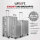 WINLIFE® 3in1 M+L+XL Handgepäck(53cm) + Checkin-Trolley(65cm) + XL Koffer(75cm) Reisekoffer SET mit Alu-Rahmen, ABS + Orange Nackenkissen & TSA Nummern-Schloss | Silber