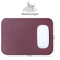 Mousepad 25x18cm in Weinrot