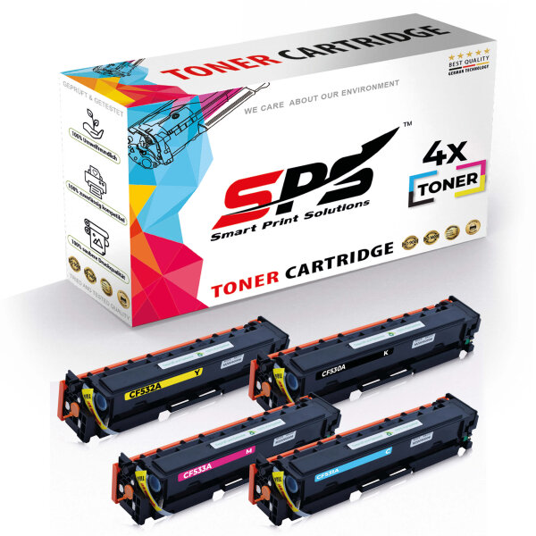 4er Multipack Set Kompatibel für HP Color Laserjet CP2020 Drucker Toners HP 304A CC530A Schwarz, CC531A Cyan, CC532A Gelb, CC533A Magenta