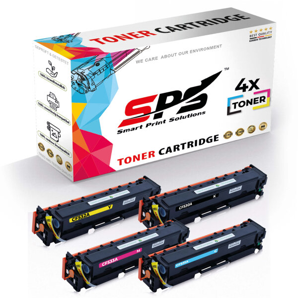 4er Multipack Set Kompatibel für HP Color Laserjet CP2020FXI Drucker Toners HP 304A CC530A Schwarz, CC531A Cyan, CC532A Gelb, CC533A Magenta