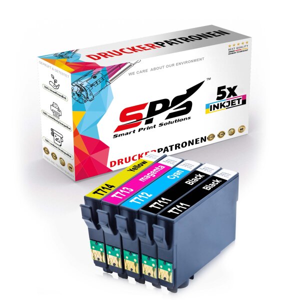 5er Multipack Set kompatibel für Epson Stylus B40W Druckerpatronen T0711 T0712 T0713 T0714