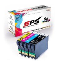5er Multipack Set kompatibel für Epson Stylus Office B40W (C11CA27301) Druckerpatronen T0711 T0712 T0713 T0714