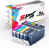 5er Multipack Set kompatibel f&uuml;r Canon Pixma MG5753 Druckerpatronen PGI-571 CLI-571 XL