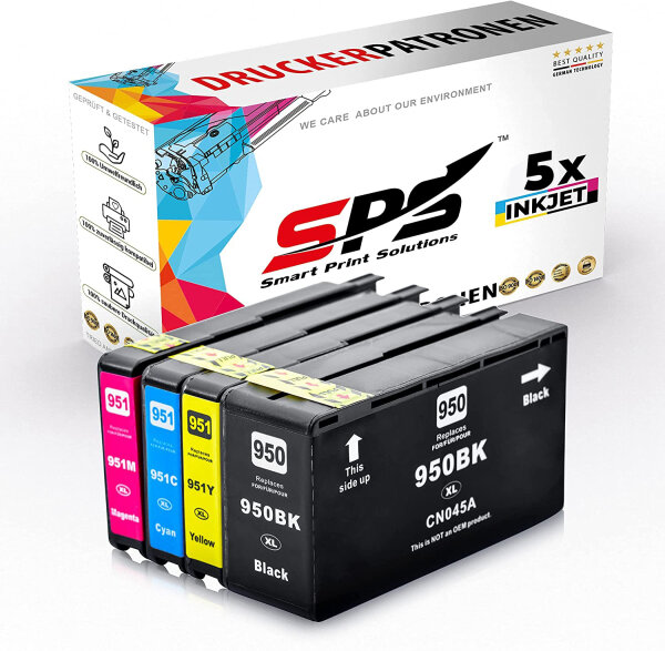 5er Multipack Set kompatibel für HP Officejet Pro 8630 AIO Druckerpatronen 950XL 951XL