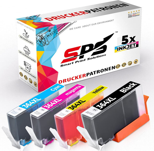 5er Multipack Set kompatibel für HP Photosmart Premium B210E Druckerpatronen 364XL