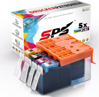 5er Multipack Set kompatibel f&uuml;r HP Deskjet Ink Advantage 3525 Druckerpatronen 655 XL