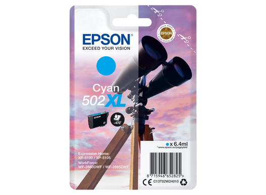 Original Epson C13T02W24010 / 502XL Druckerpatronen Cyan