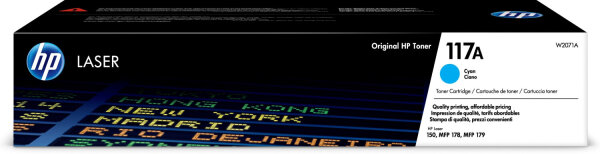 Original HP W2071A / 117A Toner Cyan