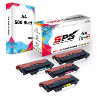 Druckerpapier A4 + 4x Multipack Set Kompatibel f&uuml;r HP Color Laser MFP 170 Series (117A/W2071A, W2073A, W2072A, W2070A) Toner