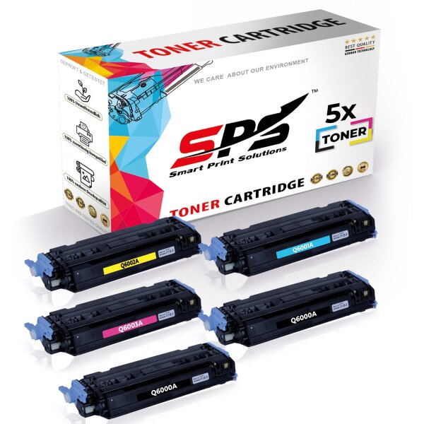 5x Multipack Set Kompatibel für HP Color LaserJet CM 1000 Series (124A/Q6001A, Q6003A, Q6002A, Q6000A) Toner