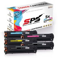 5x Multipack Set Kompatibel f&uuml;r HP Color Laserjet CM 1013 (125A/CB541A, CB543A, CB542A, CB540A) Toner