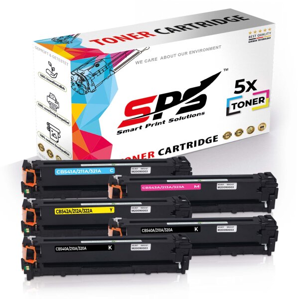 5x Multipack Set Kompatibel für HP Color LaserJet CM 1512 H (125A/CB541A, CB543A, CB542A, CB540A) Toner