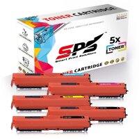 5x Multipack Set Kompatibel für HP Color LaserJet Pro CP 1023 (130A/CF351A, CF353A, CF352A, CF350A) Toner