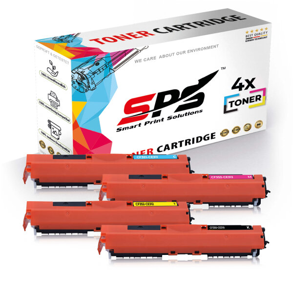 4x Multipack Set Kompatibel für HP LaserJet Pro 100 Color MFP M 175 b (130A/CF351A, CF353A, CF352A, CF350A) Toner