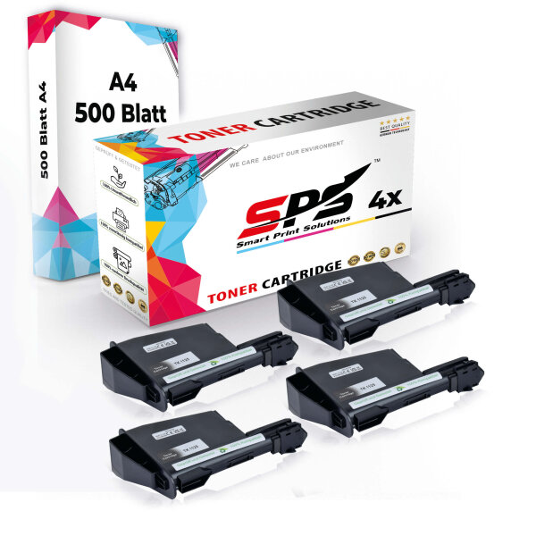 Druckerpapier A4 + 4x Multipack Set Kompatibel für Kyocera FS 1061 (1T02M70NL0/TK-1125) Toner Schwarz