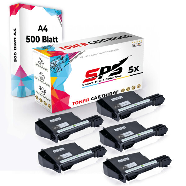 Druckerpapier A4 + 5x Multipack Set Kompatibel für Kyocera FS 1061 (1T02M70NL0/TK-1125) Toner Schwarz