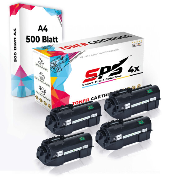 Druckerpapier A4 + 4x Multipack Set Kompatibel für Kyocera ECOSYS P 2040 DN (1T02RY0NL0/TK-1160) Toner Schwarz