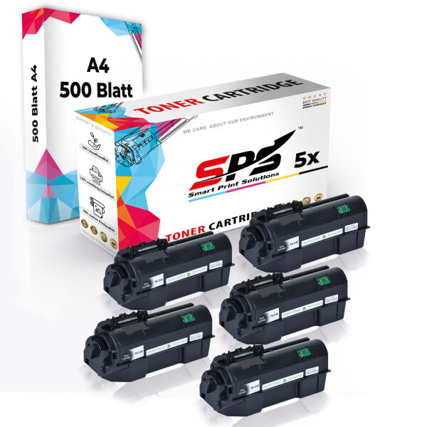 Druckerpapier A4 + 5x Multipack Set Kompatibel für Kyocera ECOSYS P 2040 DW (1T02RY0NL0/TK-1160) Toner Schwarz