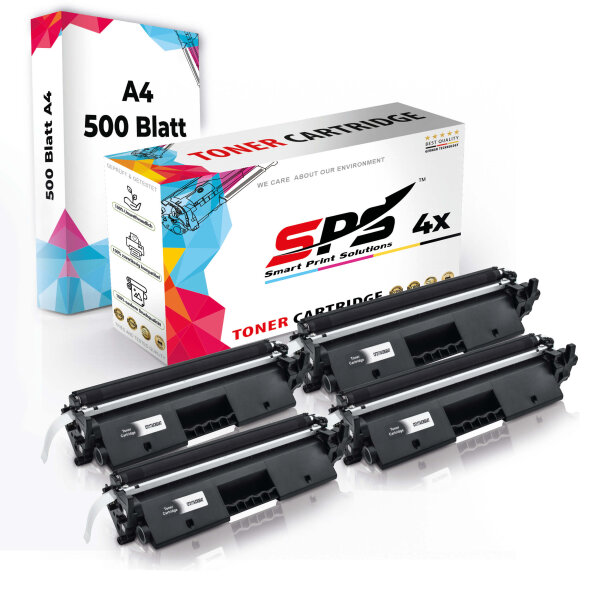 Druckerpapier A4 + 4x Multipack Set Kompatibel für Canon I-Sensys LBP 112 WF (2164C002/47) Toner Schwarz