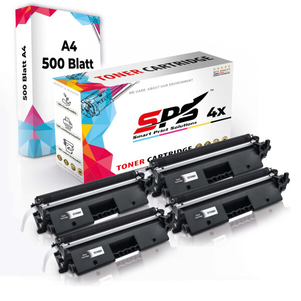 Druckerpapier A4 + 4x Multipack Set Kompatibel für Canon I-Sensys MF 112 WF (2164C002/47) Toner Schwarz