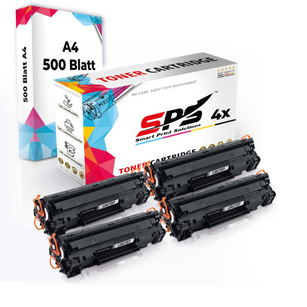 Druckerpapier A4 + 4x Multipack Set Kompatibel für Canon i-SENSYS LBP-210 Series (2200C002/052H) Toner Schwarz