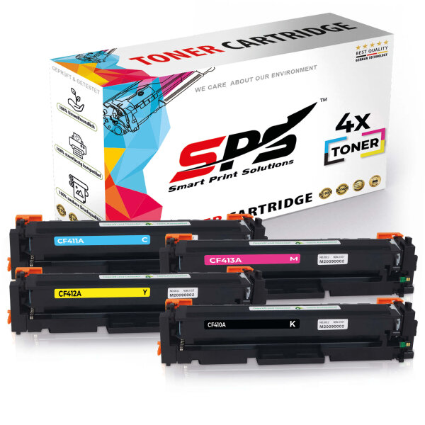 4x Multipack Set Kompatibel für HP Color Laserjet Pro M 452 (410A/CF411A, CF413A, CF412A, CF410A) Toner