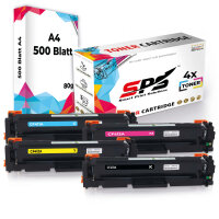 Druckerpapier A4 + 4x Multipack Set Kompatibel f&uuml;r HP Color Laserjet Pro M 452 (410A/CF411A, CF413A, CF412A, CF410A) Toner