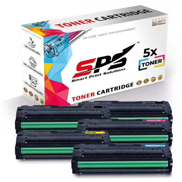 5x Multipack Set Kompatibel für Samsung CLP-680 ND Premium Line (CLT-C506L, CLT-M506L, CLT-Y506L, CLT-K506L) Toner