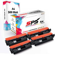 Druckerpapier A4 + 4x Multipack Set Kompatibel f&uuml;r HP LaserJet Pro M 203 dw (CF230A/30A) Toner Schwarz