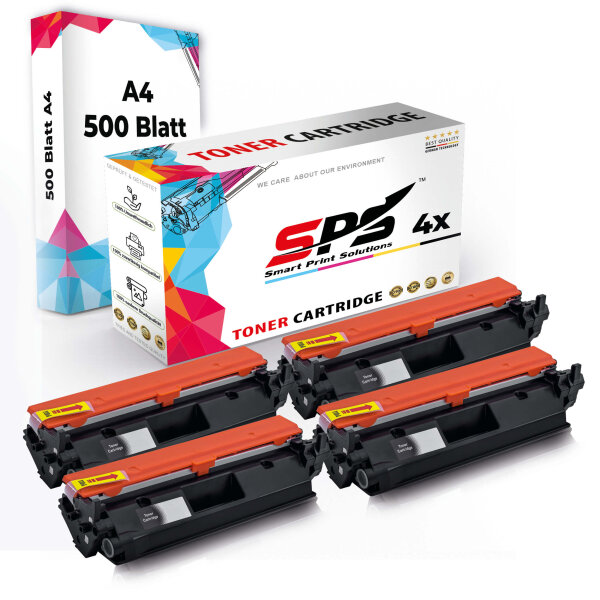 Druckerpapier A4 + 4x Multipack Set Kompatibel für HP Laserjet Pro M 118 (CF294X) Toner Schwarz