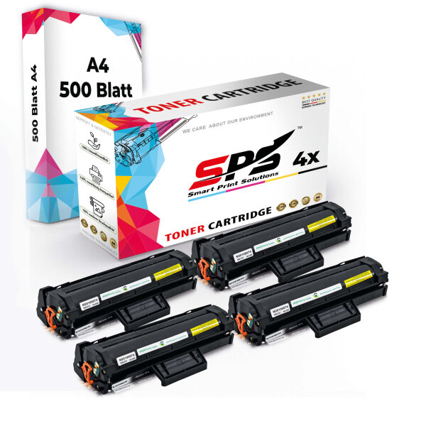 Druckerpapier A4 + 4x Multipack Set Kompatibel für Samsung ML-2162 (MLT-D101S/101) Toner Schwarz