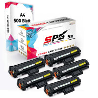 Druckerpapier A4 + 5x Multipack Set Kompatibel f&uuml;r Samsung SCX 3400 (MLT-D101S/101) Toner Schwarz