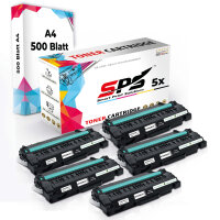 Druckerpapier A4 + 5x Multipack Set Kompatibel f&uuml;r Samsung SCX 4600 (MLT-D105L/105L) Toner Schwarz