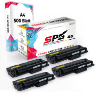 Druckerpapier A4 + 4x Multipack Set Kompatibel f&uuml;r Samsung SCX 4300 (MLT-D1092S/1092) Toner Schwarz