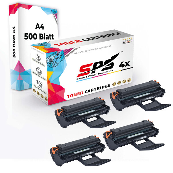 Druckerpapier A4 + 4x Multipack Set Kompatibel für Samsung ML 2025 (MLT-D119S/119S) Toner Schwarz