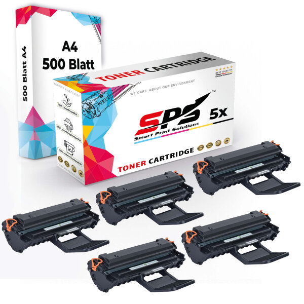 Druckerpapier A4 + 5x Multipack Set Kompatibel für Samsung ML 2510 (MLT-D119S/119S) Toner Schwarz