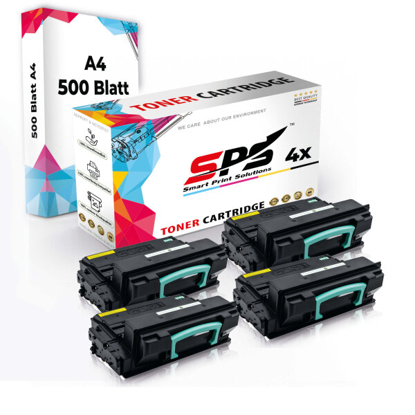 Druckerpapier A4 + 4x Multipack Set Kompatibel für Samsung Proxpress M 3370 (MLT-D203L/203L) Toner Schwarz