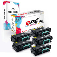 Druckerpapier A4 + 5x Multipack Set Kompatibel f&uuml;r Samsung ProXpress M 3370 FD (MLT-D203L/203L) Toner Schwarz