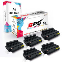 Druckerpapier A4 + 5x Multipack Set Kompatibel f&uuml;r Samsung SCX-5637 F (MLT-D205L/205L) Toner Schwarz